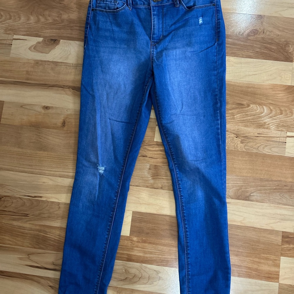 True Craft Women's Deep Blue Skinny Jeans Size 9 Skinny 28 Leg Rise 9